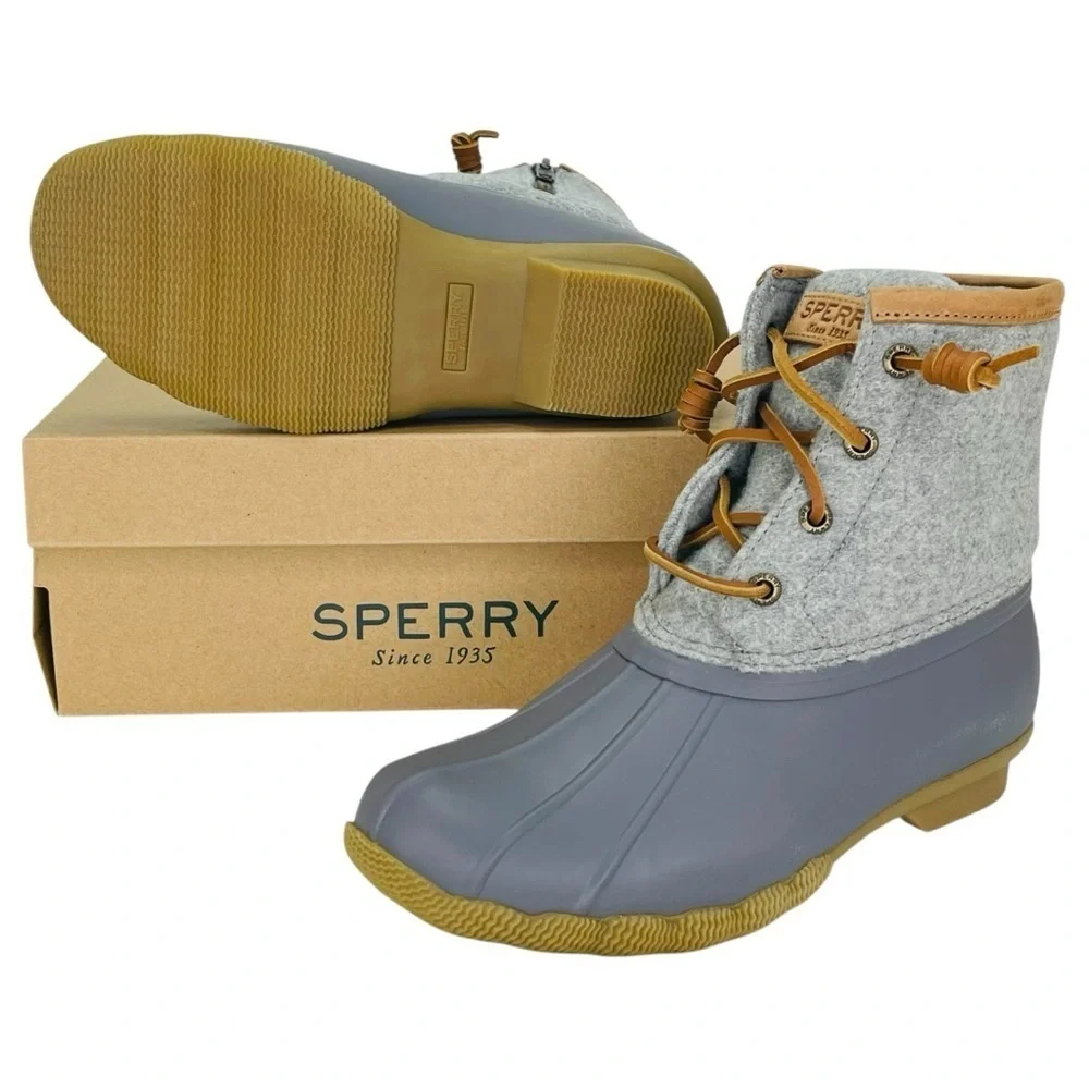 Sperry Saltwater Wool Insulated Womens Ankle Rain Boots Size 5.5M
